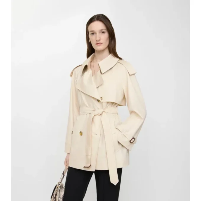 Trench Coat corto Fitzrovia in Tropical Gabardine