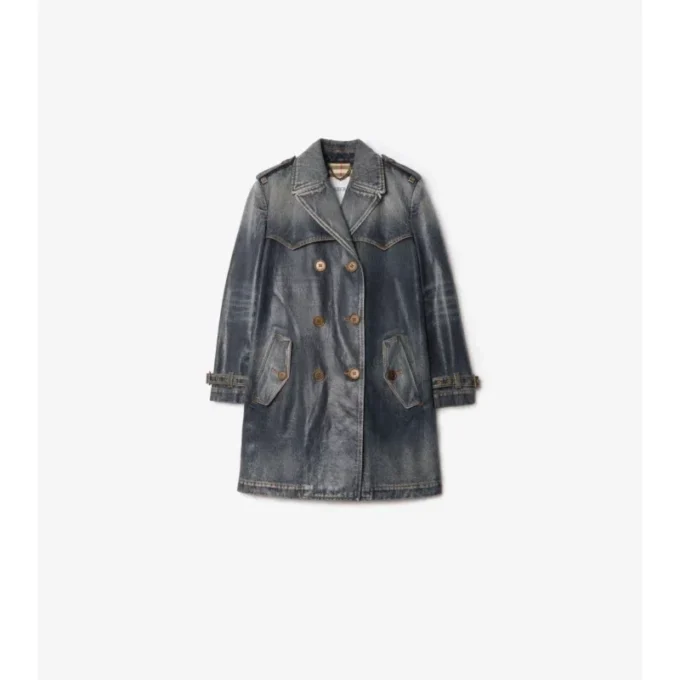 Trench Coat corto in Denim