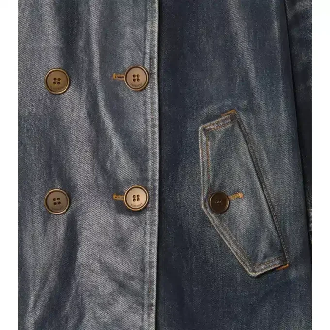 Trench Coat corto in Denim