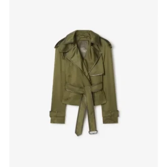 Trench Coat corto in misto nylon