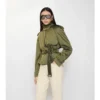 Trench Coat corto in misto nylon