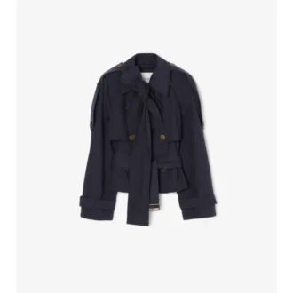 Trench Coat corto in tela Trerose
