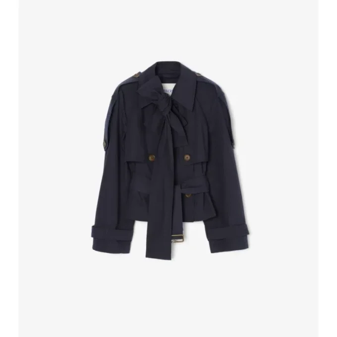 Trench Coat corto in tela Trerose