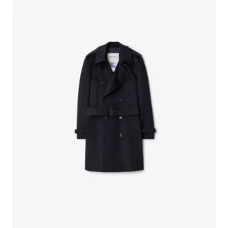 Trench Coat in cashmere di media lunghezza