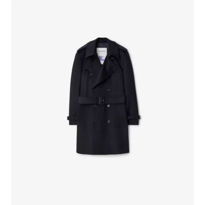 Trench Coat in cashmere di media lunghezza