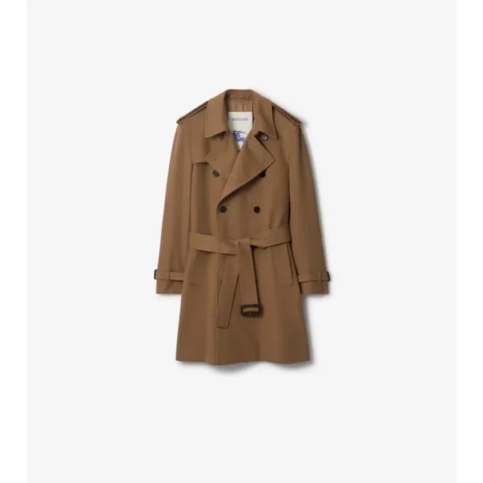 Trench Coat in cashmere di media lunghezza
