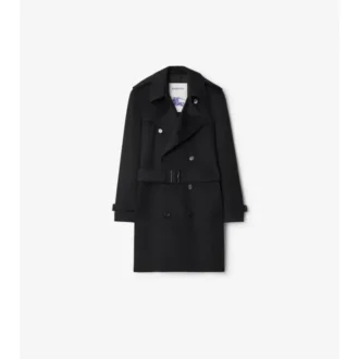 Trench Coat in cashmere di media lunghezza