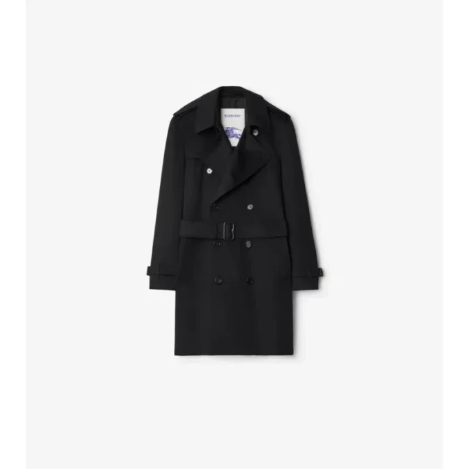 Trench Coat in cashmere di media lunghezza