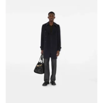 Trench Coat in cashmere di media lunghezza