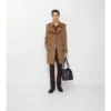 Trench Coat in cashmere di media lunghezza