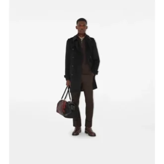 Trench Coat in cashmere di media lunghezza