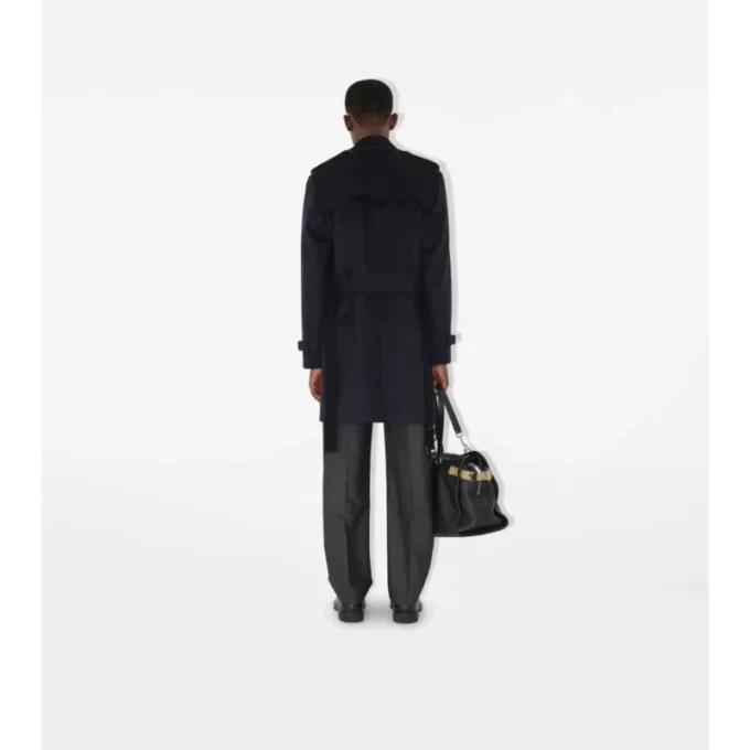 Trench Coat in cashmere di media lunghezza
