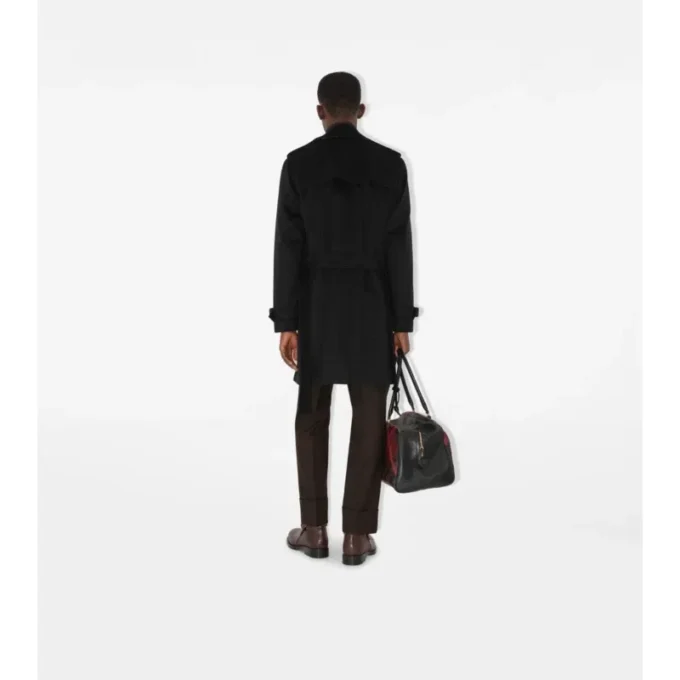 Trench Coat in cashmere di media lunghezza