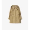Trench Coat in cotone con cappuccio