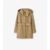 Trench Coat in cotone con cappuccio