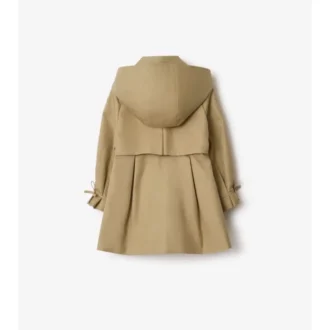 Trench Coat in cotone con cappuccio