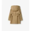 Trench Coat in cotone con cappuccio