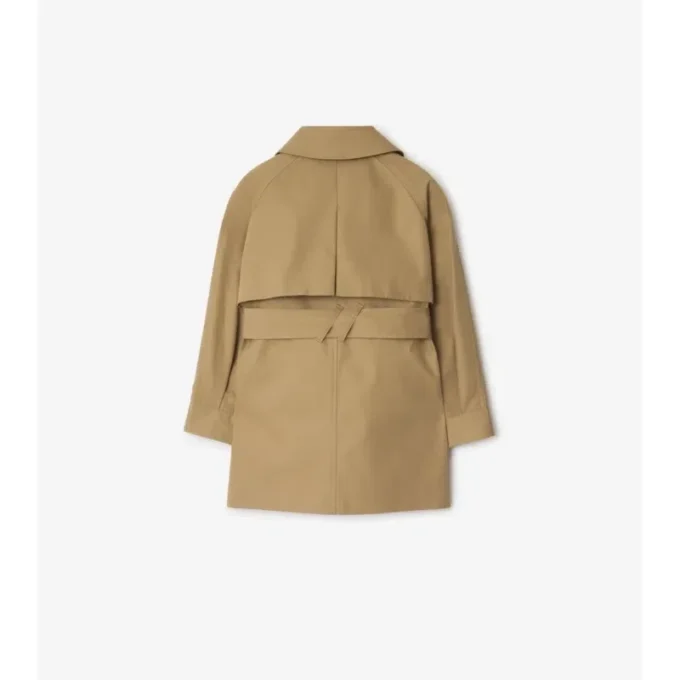 Trench Coat in cotone con cappuccio