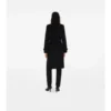 Trench Coat in gabardine a quadri con collo lungo
