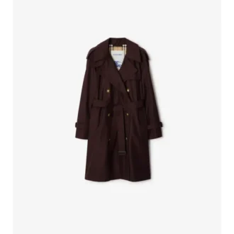 Trench Coat in gabardine Castleford di media lunghezza