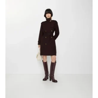 Trench Coat in gabardine Castleford di media lunghezza