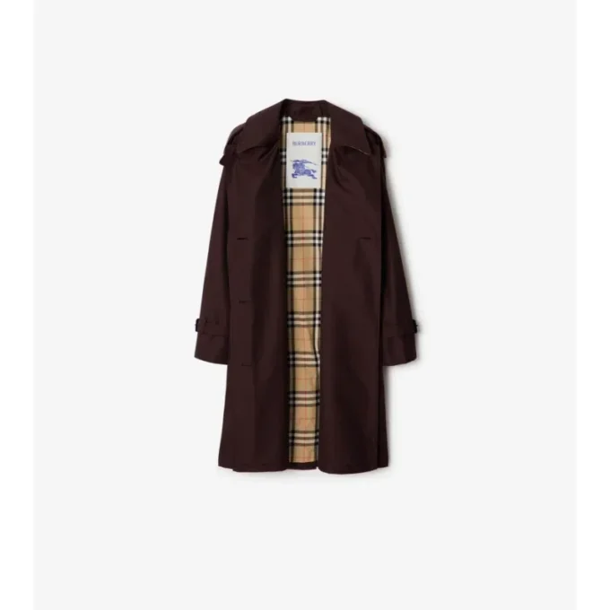 Trench Coat in gabardine Castleford di media lunghezza