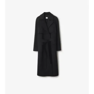 Trench Coat in lana e cashmere lungo