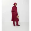 Trench Coat in seta a quadri