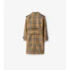 Trench Coat in twill di cotone a quadri