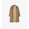Trench Coat in twill di cotone a quadri