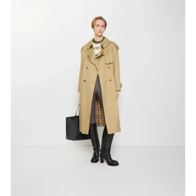 Trench Coat lungo Fitzrovia in Gabardine