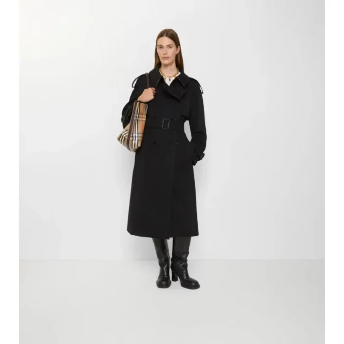 Trench Coat lungo Fitzrovia in Gabardine
