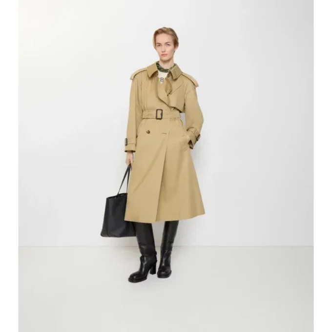 Trench Coat lungo Fitzrovia in Gabardine