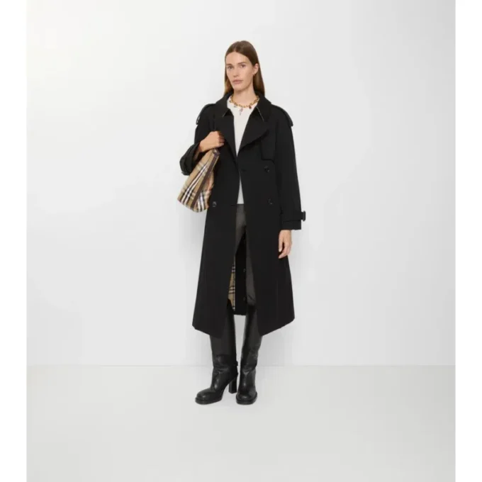Trench Coat lungo Fitzrovia in Gabardine