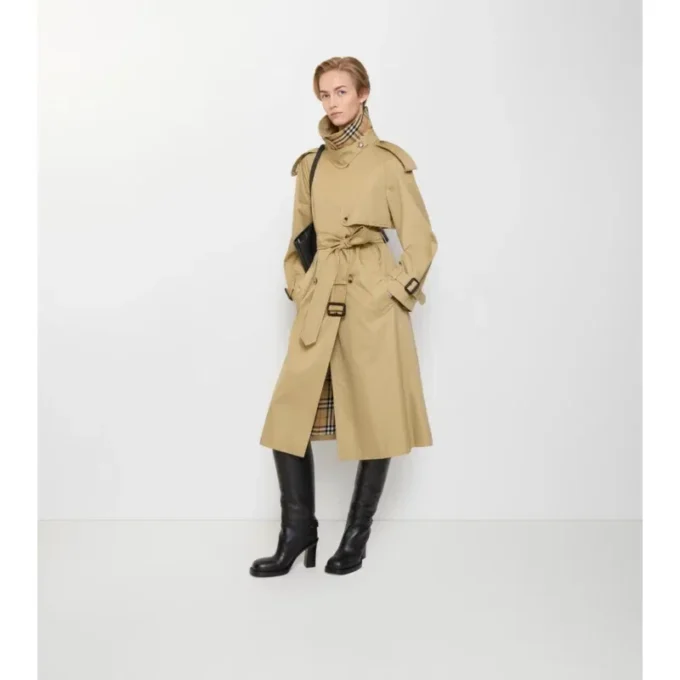 Trench Coat lungo Fitzrovia in Gabardine