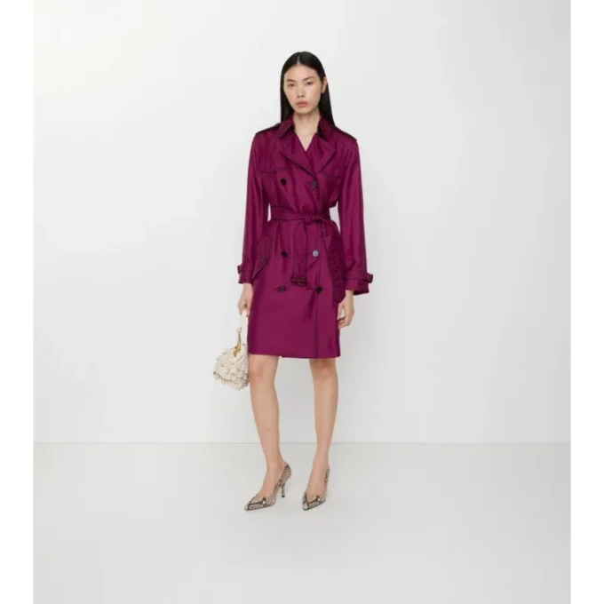 Trench Coat lungo Foxfield in seta
