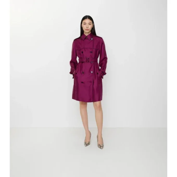 Trench Coat lungo Foxfield in seta