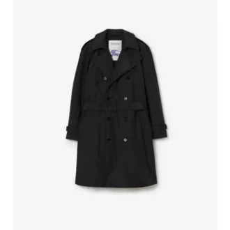 Trench Coat lungo imbottito in cotone e nylon