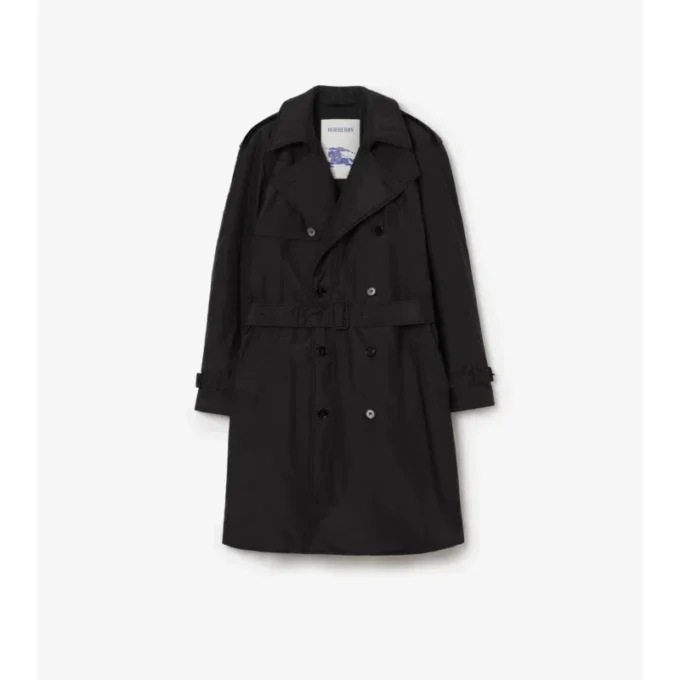 Trench Coat lungo imbottito in cotone e nylon