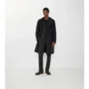Trench Coat lungo imbottito in cotone e nylon