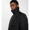 Trench Coat lungo imbottito in cotone e nylon