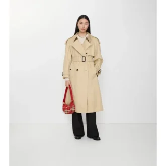 Trench Coat lungo in gabardine Fitzrovia con imbottitura