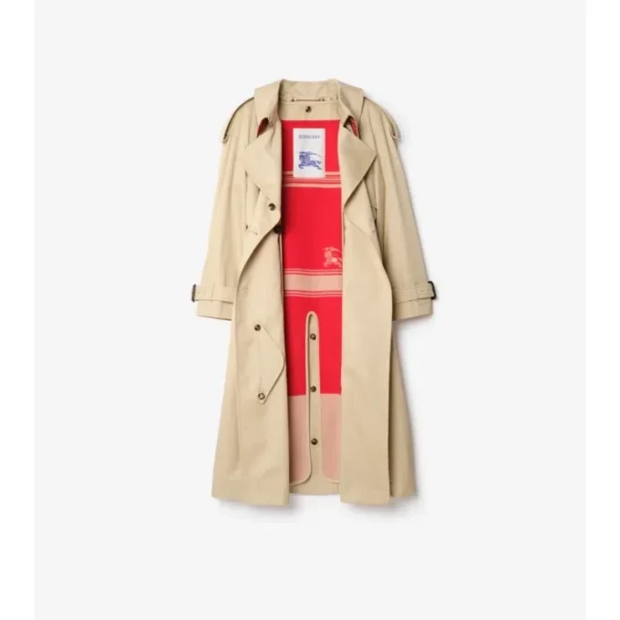 Trench Coat lungo in gabardine Fitzrovia con imbottitura