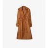 Trench Coat lungo in misto nylon