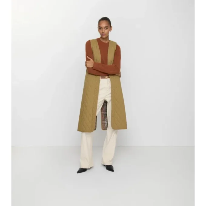 Trench Coat lungo in tela Fitzrovia con imbottitura
