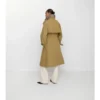 Trench Coat lungo in tela Fitzrovia con imbottitura
