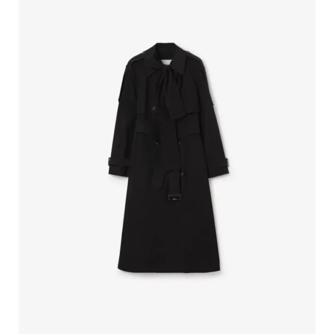 Trench Coat lungo in tela Trerose