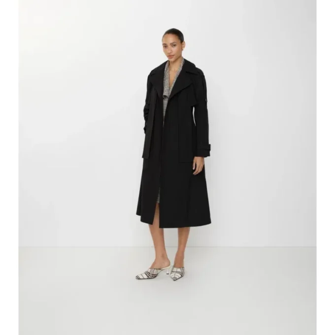Trench Coat lungo in tela Trerose