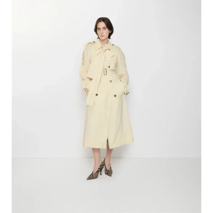 Trench Coat lungo in tela Trerose
