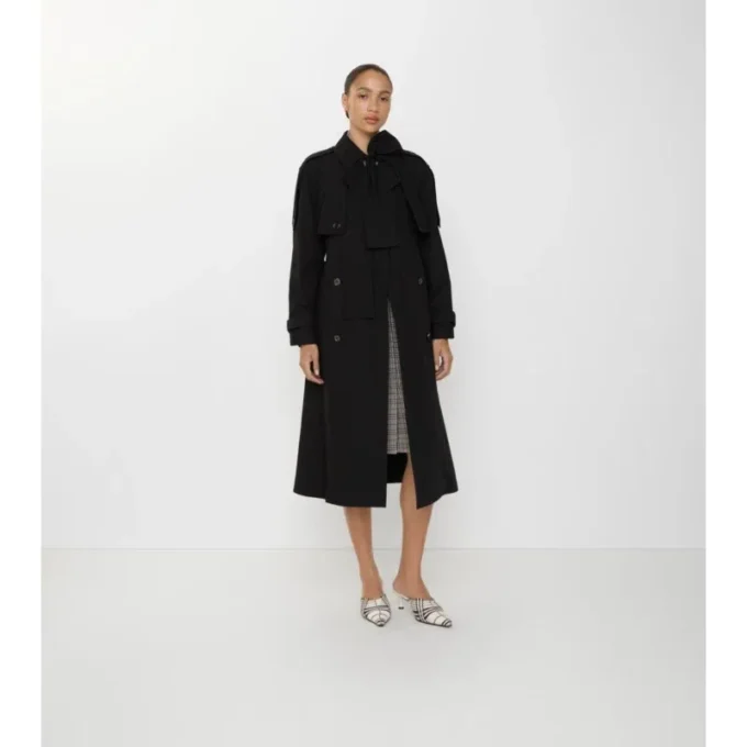 Trench Coat lungo in tela Trerose